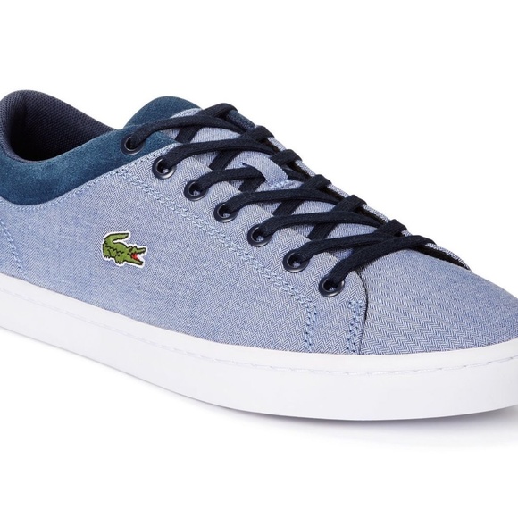 Lacoste Canvas Straightset Lace-Up Sneakers - Picture 2 of 4
